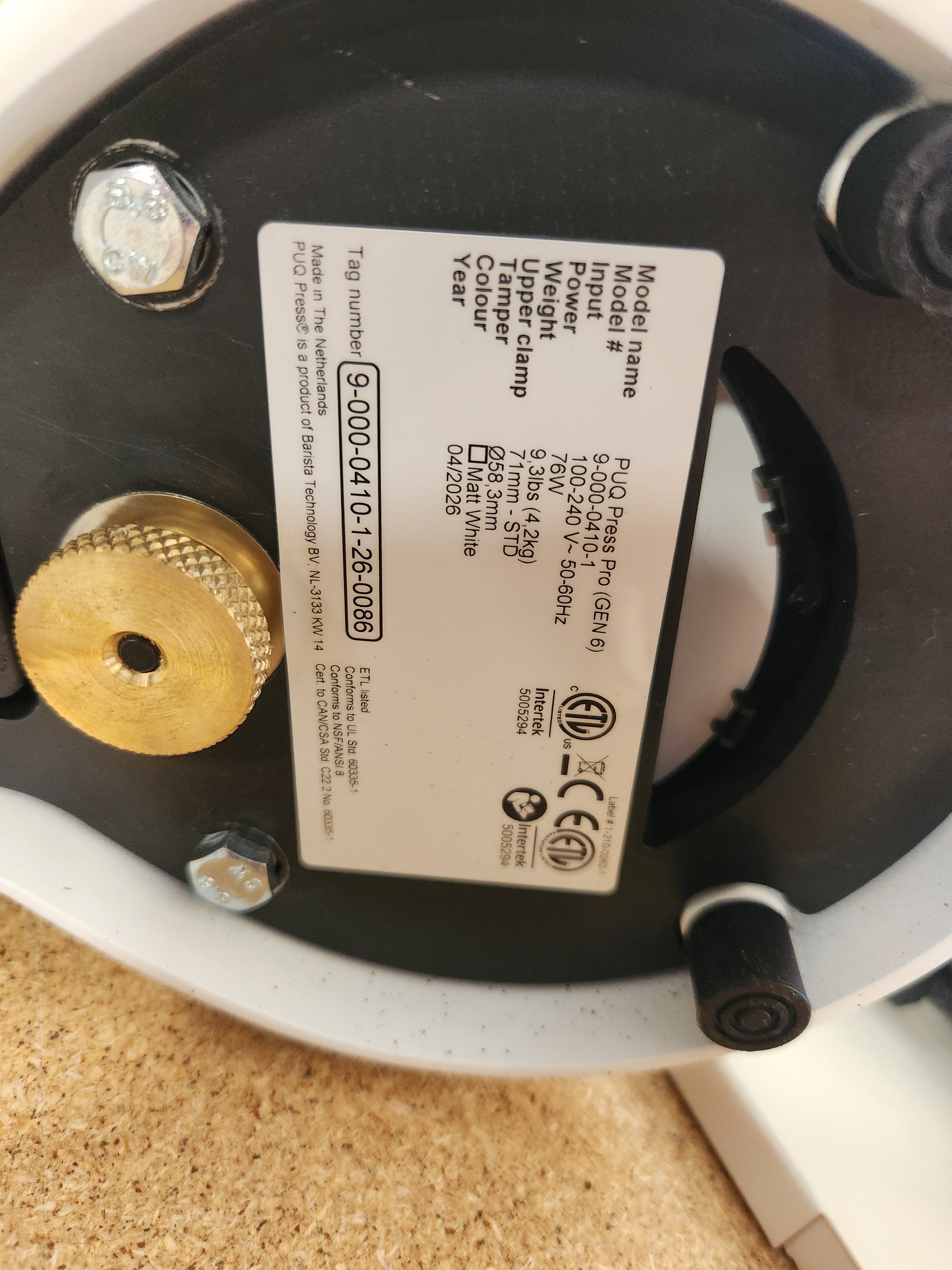 PUQpress Q PRO 58.3mm White DEMO 26-0086