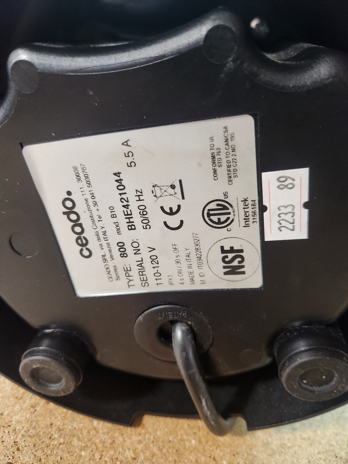 Ceado Leon 800 Grinder Black DEMO BHE421044